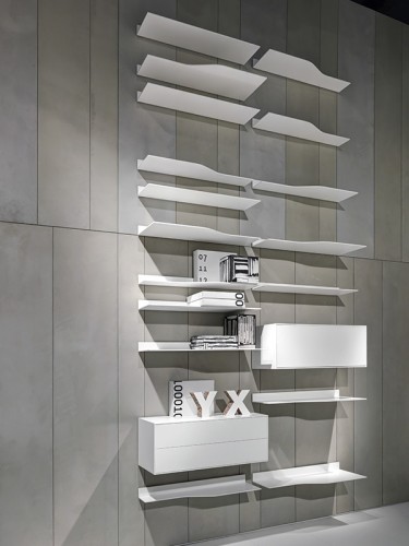 EASY WAVE. Shelves, white table tops. MDF Italia.